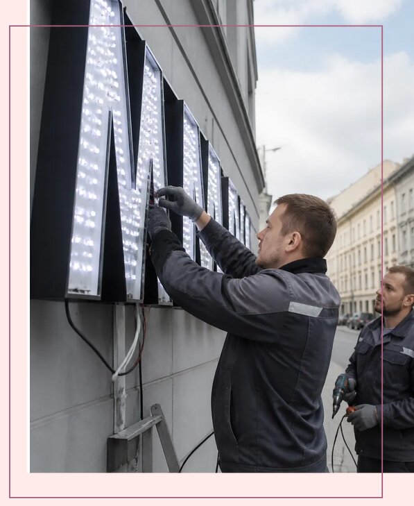 Изготовление и монтаж светодиодных LED вывесок в Михайловке